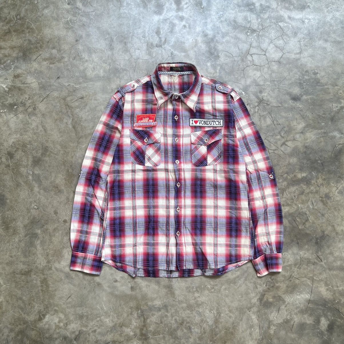 Von Dutch Von Dutch Motorcycles Flannel Shirt Size US L / EU 52-54 / 3 - 1 Thumbnail