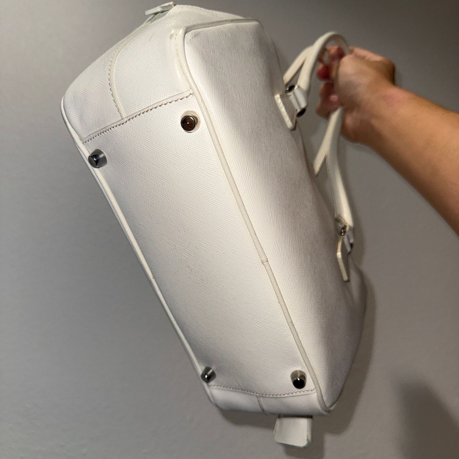 Prada Vintage Prada Handbag - White (Bianco) Saffiano - RARE Size ONE SIZE - 5 Thumbnail