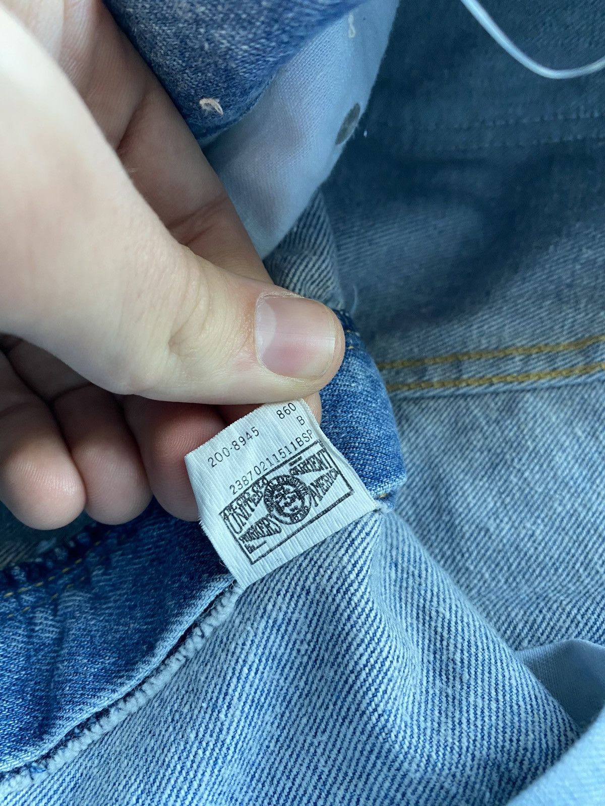 Lee 🔥80s Lee riders archive union made blue washed light jeans Size US 36 / EU 52 - 6 Thumbnail
