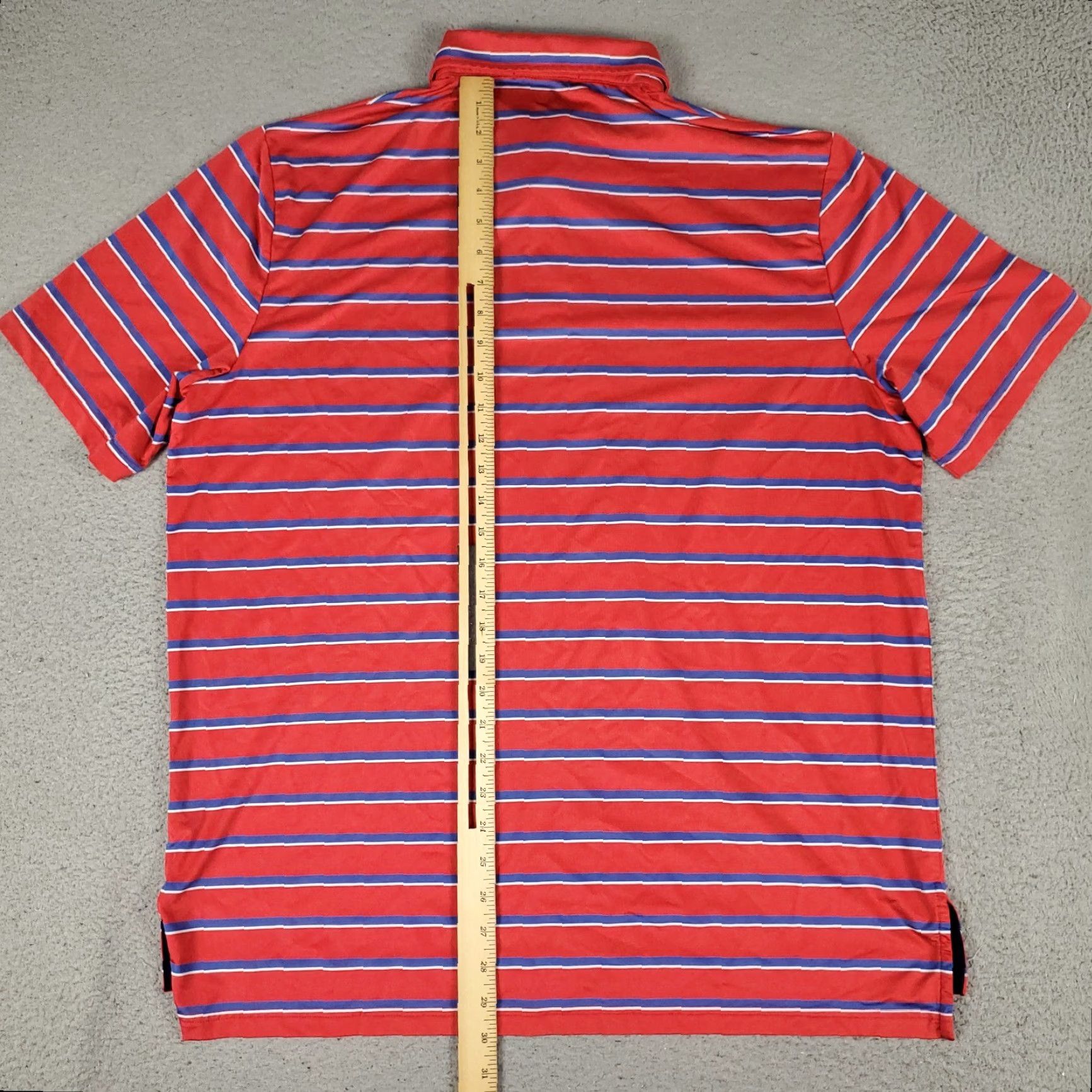 Ralph Lauren RLX Ralph Lauren Polo Shirt Mens XL Red Striped Short Sleeve Polo Shirt XL Mens Red RLX Golf Casual Size US XL / EU 56 / 4 - 3 Thumbnail