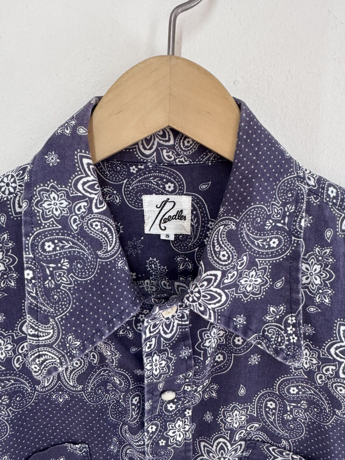 Needles Needles Bandana Western Snap Shirt Navy S Size US S / EU 44-46 / 1 - 3 Thumbnail
