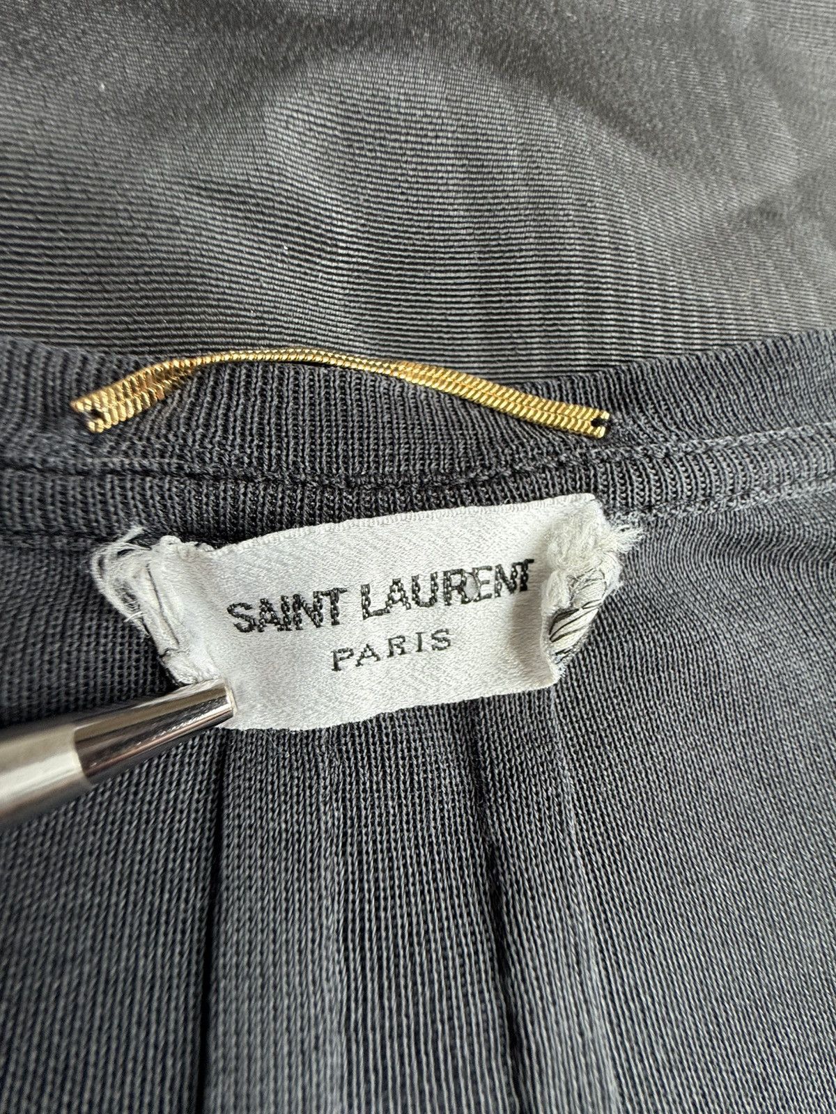 Saint Laurent Paris FW13 Saint Laurent tank sleeveless silk t shirt vest Hedi L Size US L / EU 52-54 / 3 - 18 Thumbnail