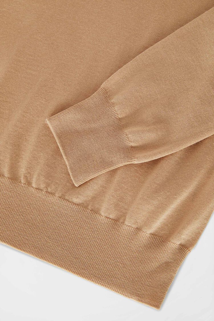 Jil Sander o1y1124 Long Sleeves Turtle Neck Wool Sweater in Beige Size US M / EU 48-50 / 2 - 3 Thumbnail