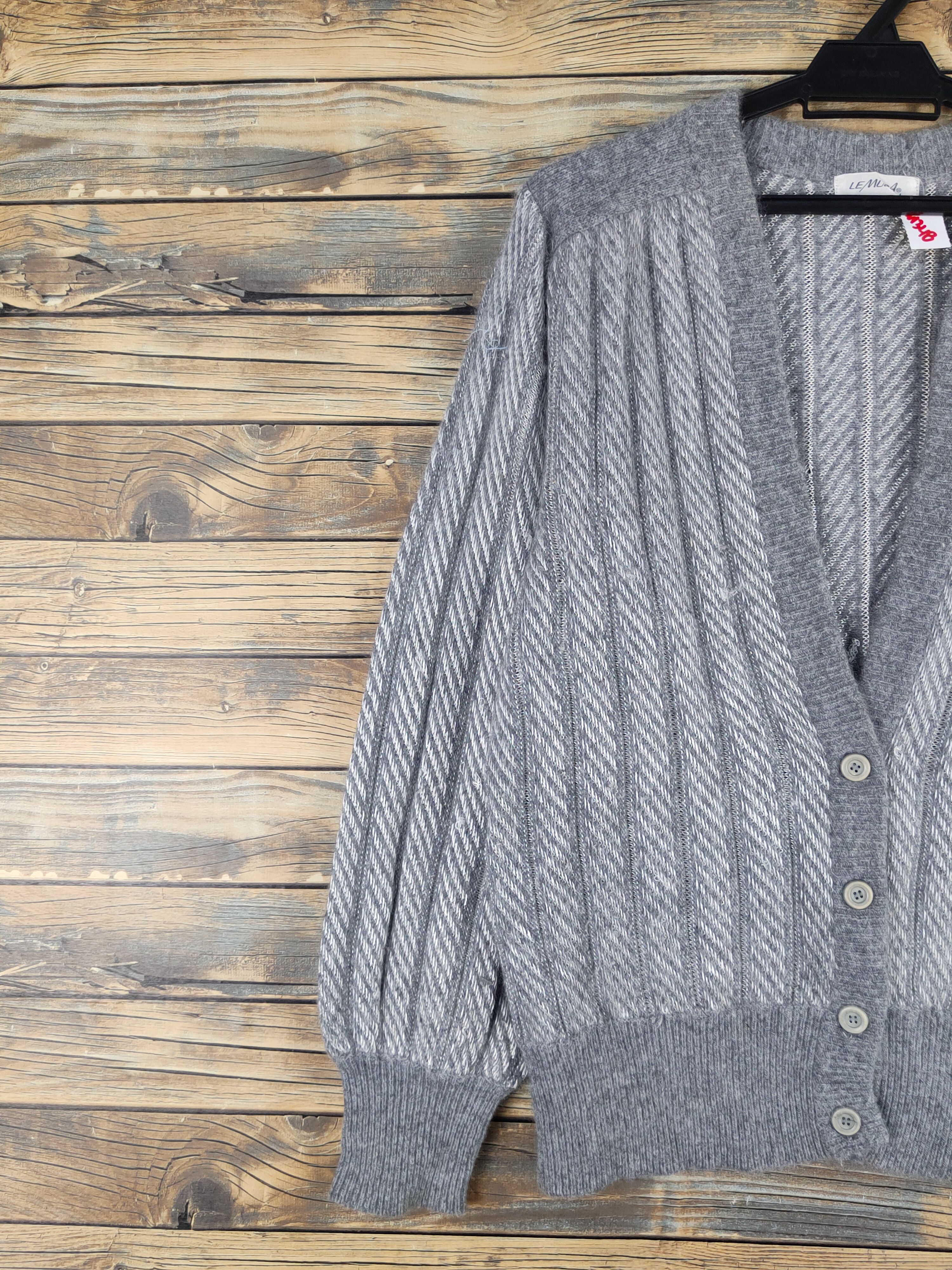 Vintage Le Muda Gray Knitwear vintage Cardigan #W1348 Size US M / EU 48-50 / 2 - 3 Thumbnail
