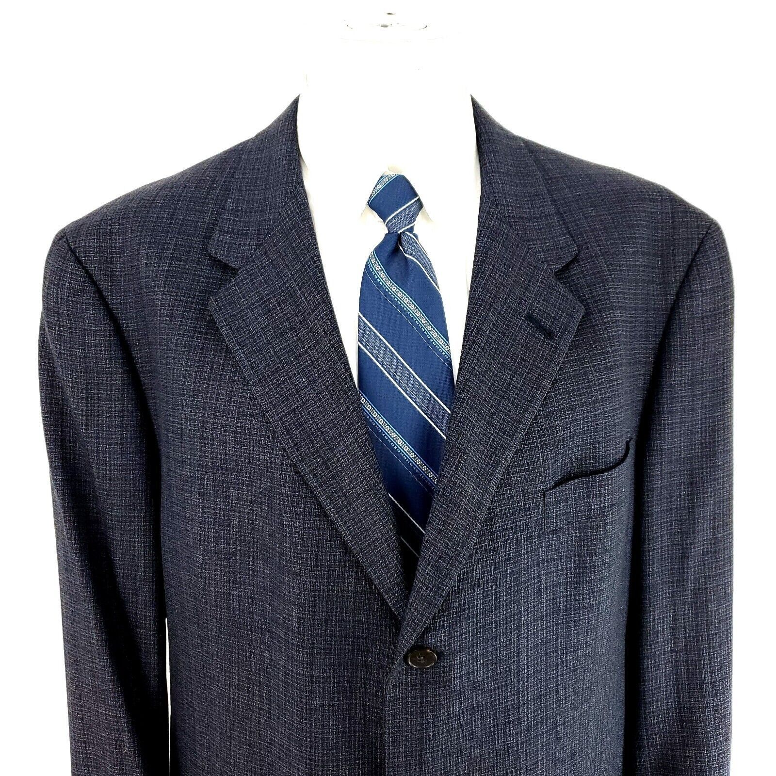 Hart Schaffner Marx Hart Schaffner Marx Nordstrom Comfort Wool 3 Button Sport Co Size 46L - 1 Thumbnail