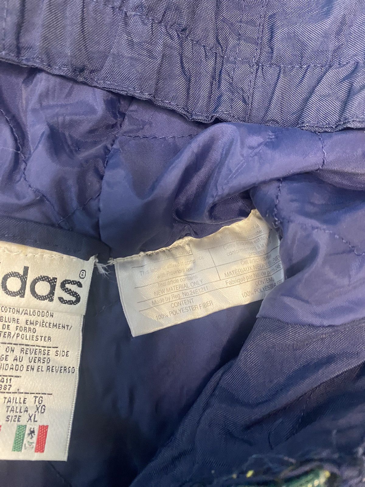 Adidas × Vintage Vintage 90’s Y2K Purple & Green Crazy Adidas Puffer S Size US S / EU 44-46 / 1 - 8 Thumbnail
