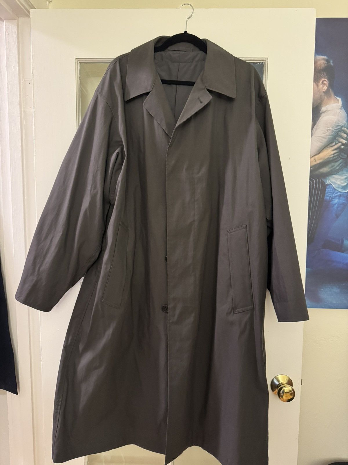 uniqlo u / lemaire over sized single breasted trench coat