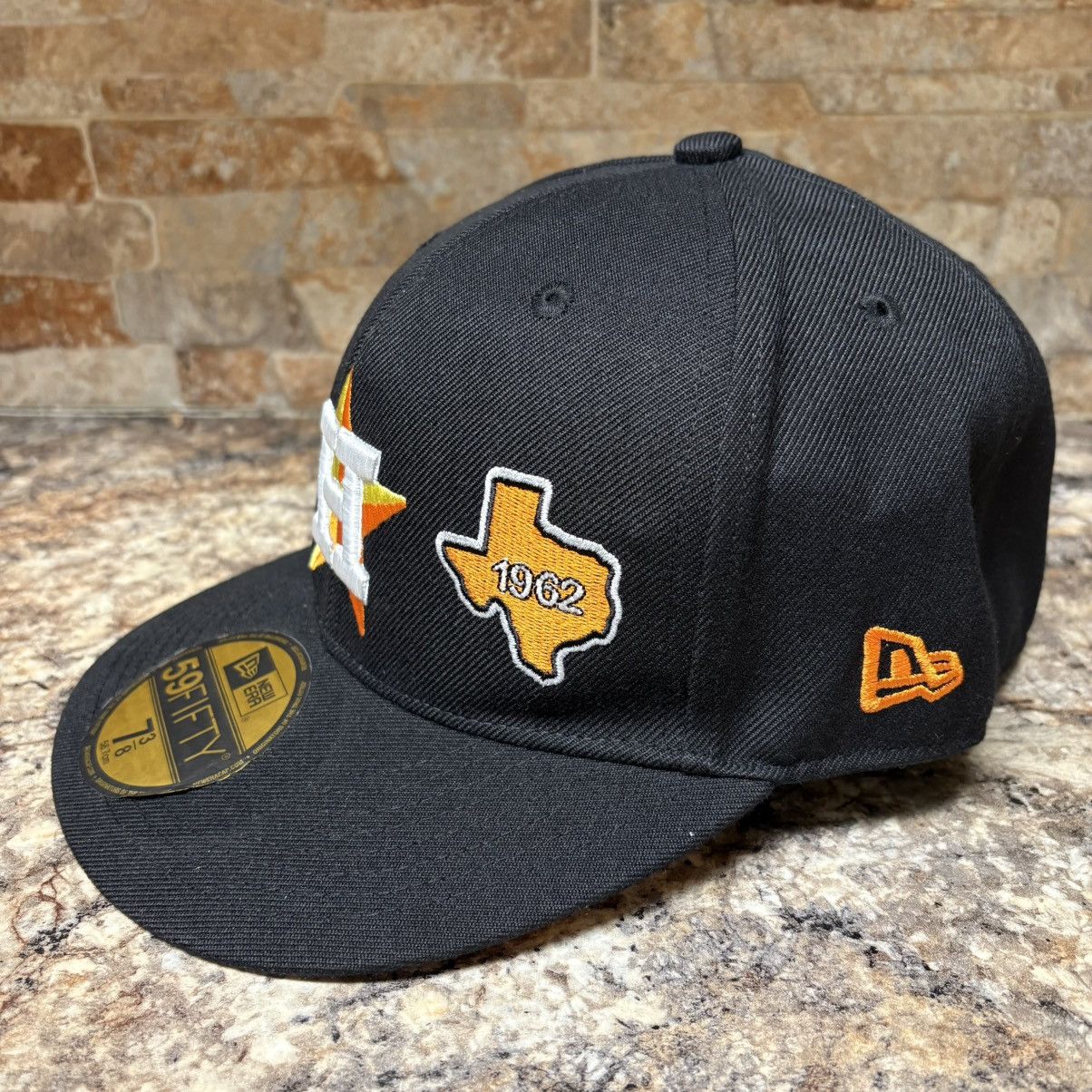 New Era New Era 59FIFTY Houston Astros Patch Fitted Hat Size 7 3/8 Size ONE SIZE - 3 Thumbnail