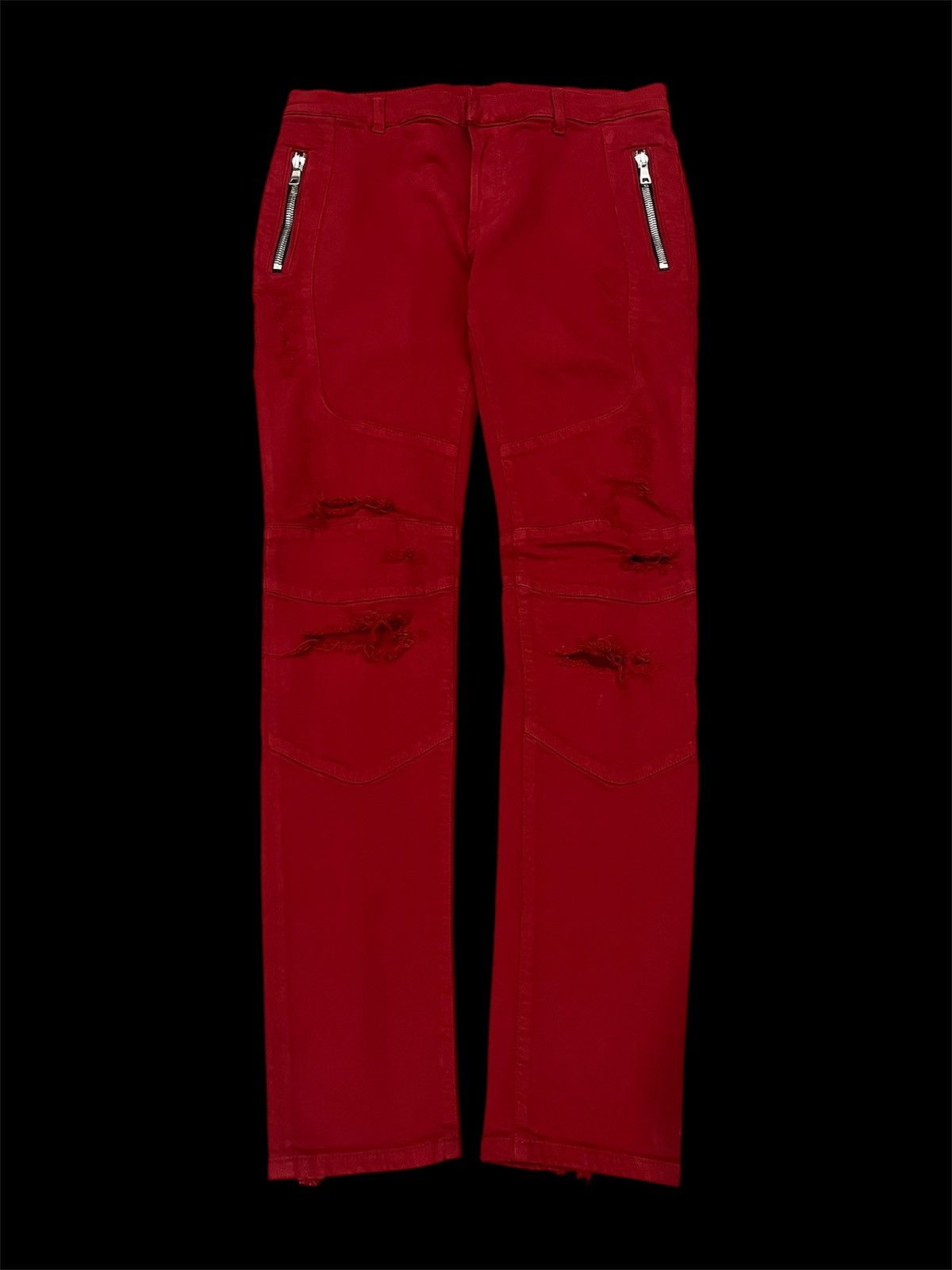 Balmain BALMAIN RED DISTRESSED Size US 33 - 1 Thumbnail
