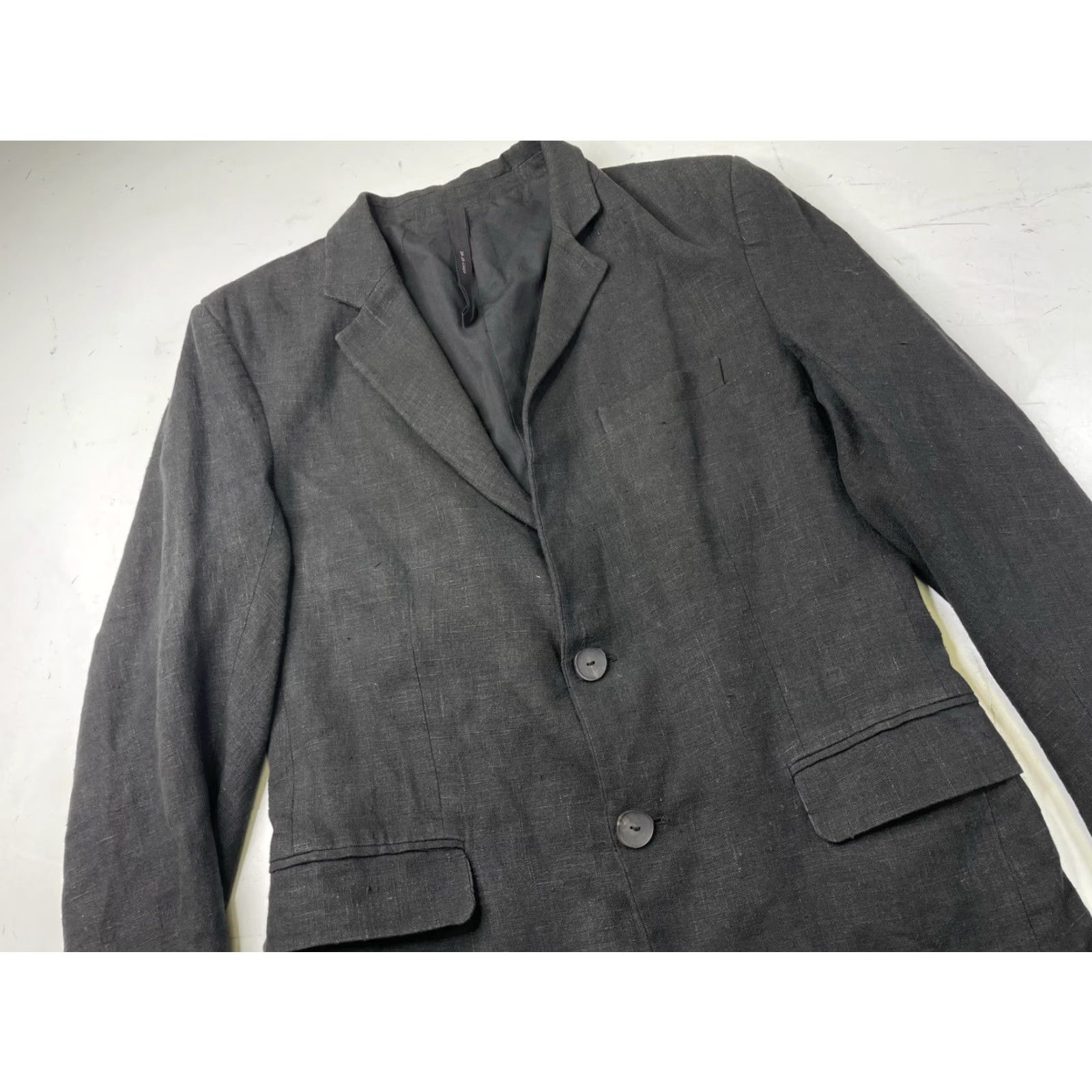 Vintage Army Of Me Mens Black Blazer Jacket Linen Cotton Medium SS 2019 Size 40R - 2 Thumbnail