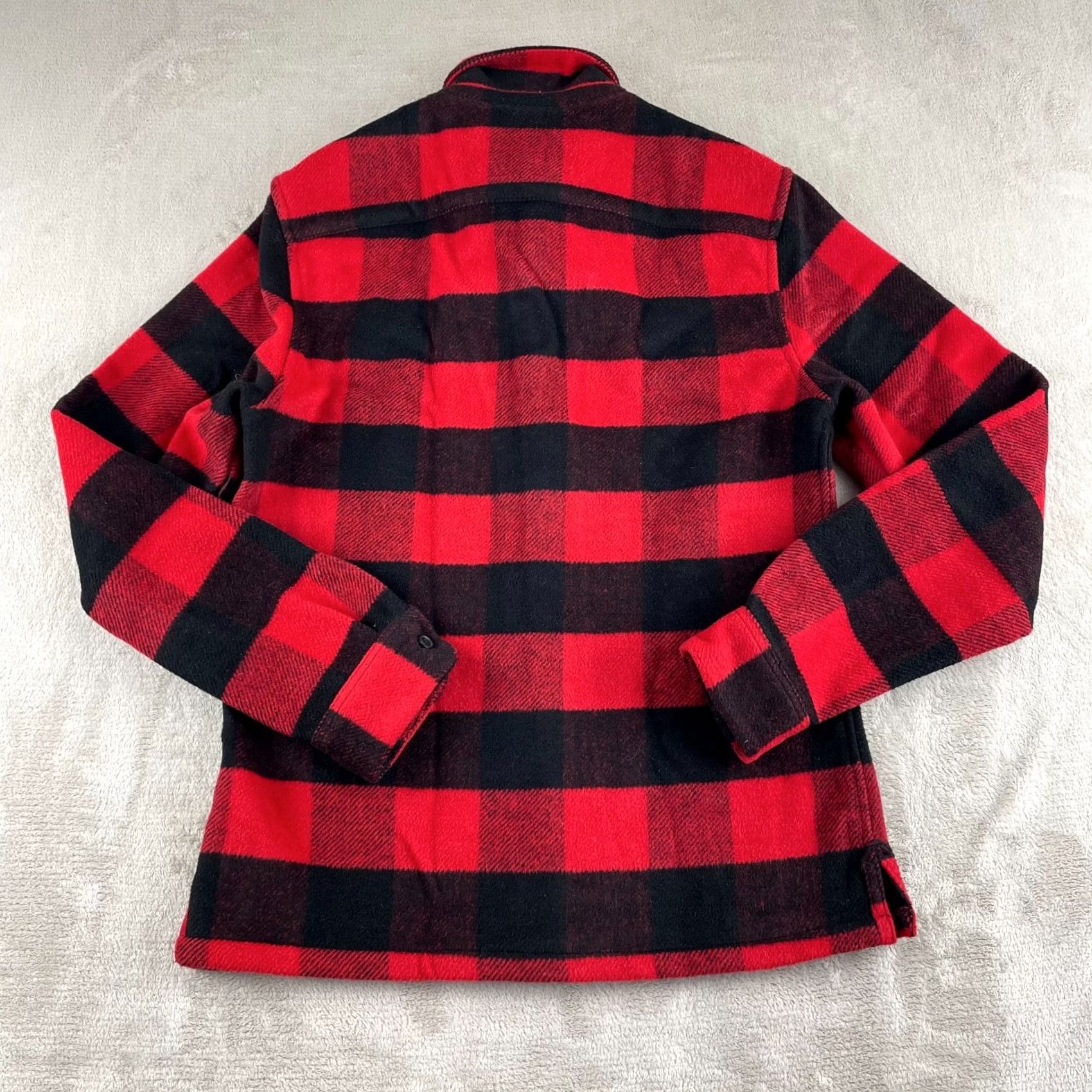 Allsaints All Saints DryTown Flannel Overshirt Men M Red Buffalo Check Wool Blend Size US M / EU 48-50 / 2 - 4 Thumbnail