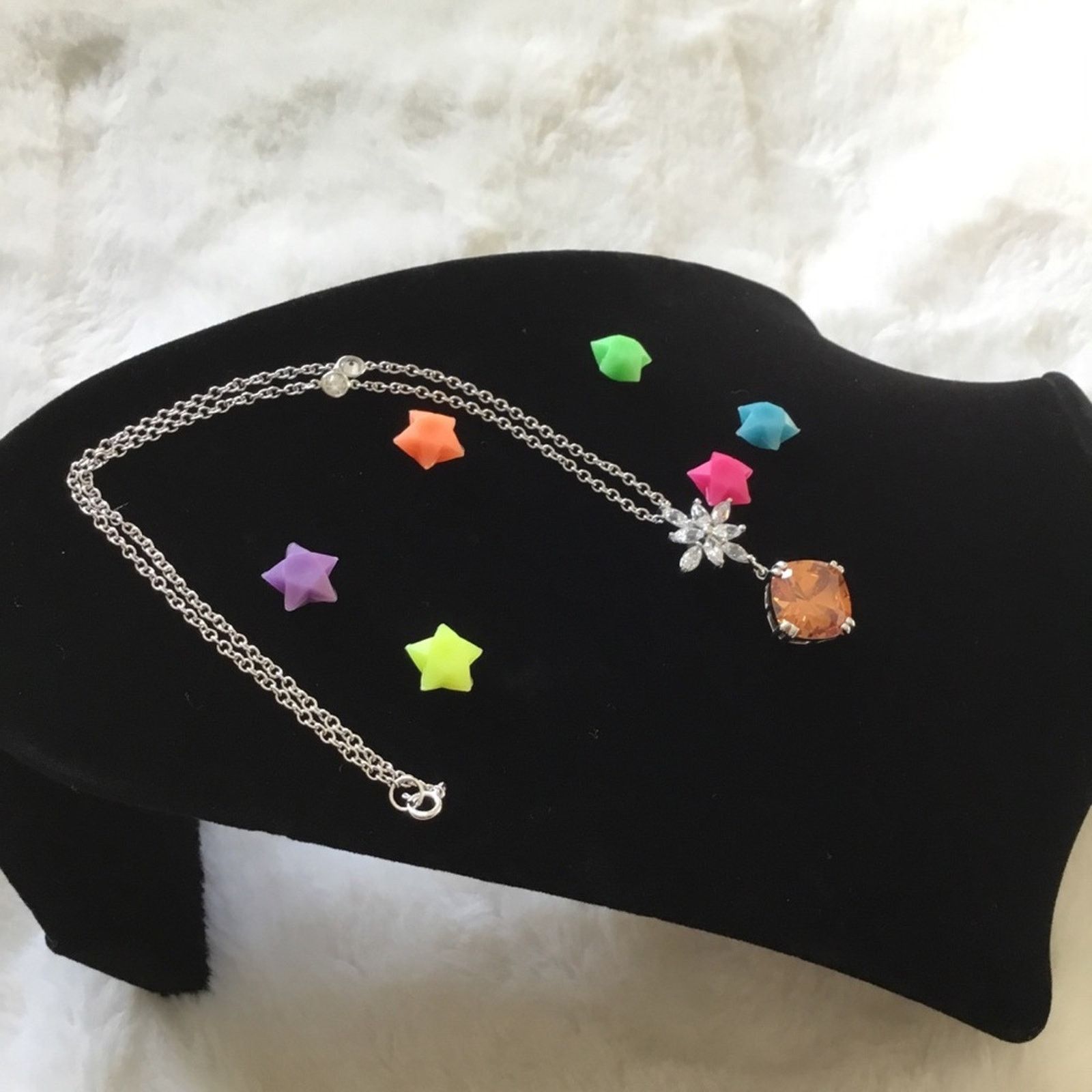 Other Yellow Crystal with Flower Interlocking Necklace Size ONE SIZE - 5 Thumbnail