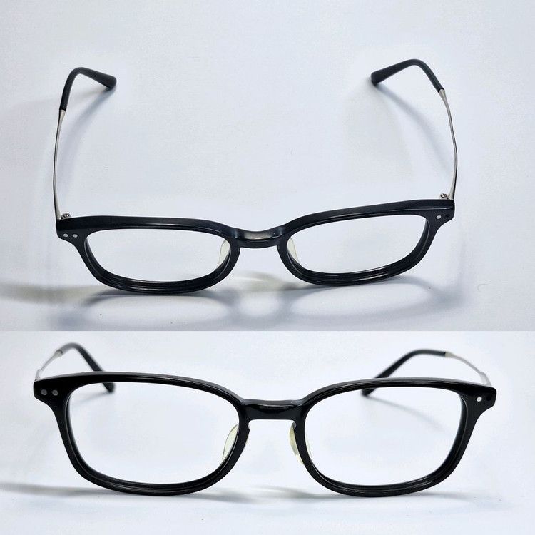 JINS JINS MCF-16A-197A Wellington Black Acetate Glasses Frame Size ONE SIZE - 6 Thumbnail
