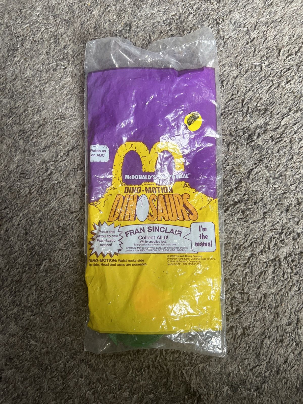 Disney 1992 McDonald’s Disney Dino-Motion Dinosaurs Fran Sinclair Size ONE SIZE - 1 Thumbnail