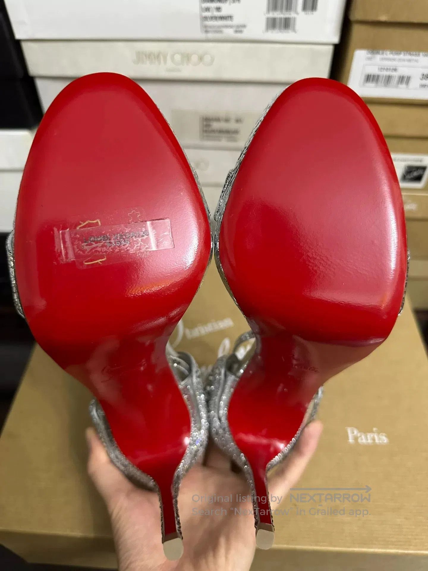 Christian Louboutin Christian Louboutin Silver High Heels. Size US 8.5 / IT 38.5 - 9 Thumbnail
