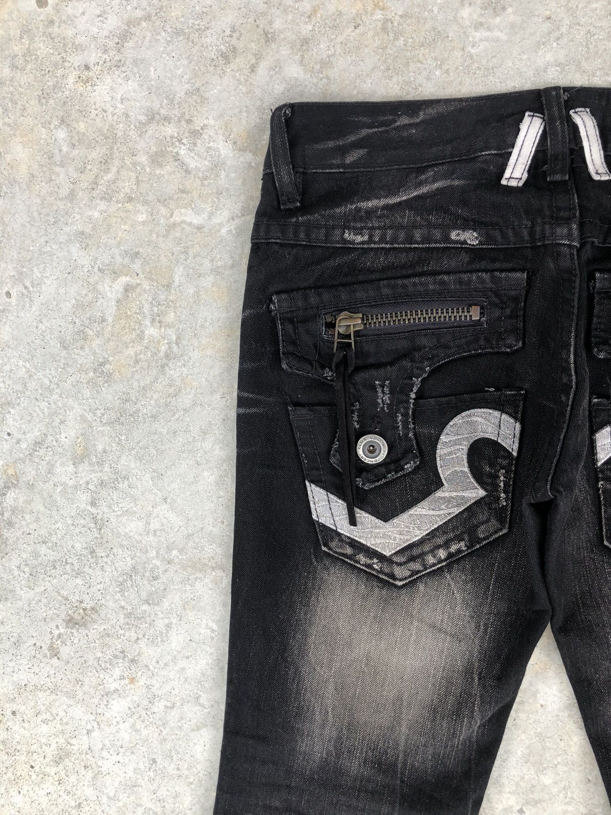 If Six Was Nine Rare Lolita Flared Jeans Distressed Jeans Size US 31 - 9 Thumbnail