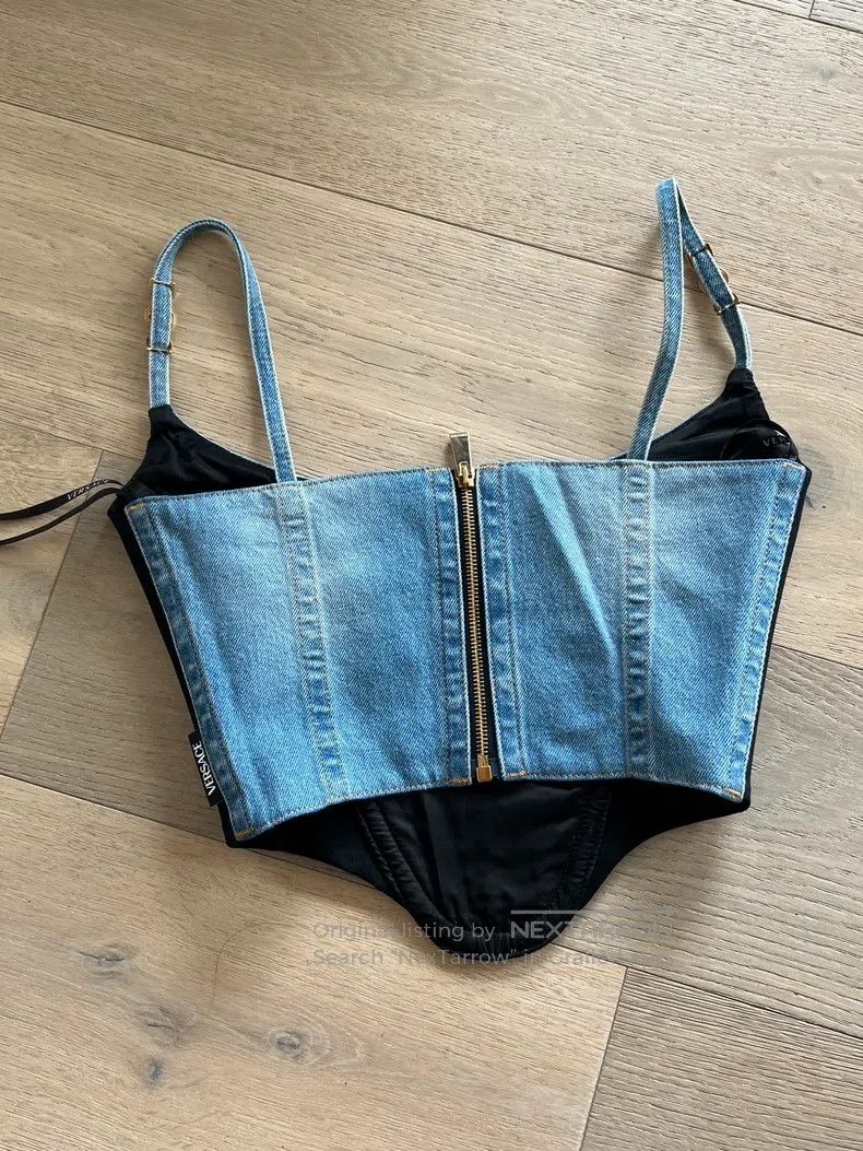 Versace Versace Medusa fishbone denim corset Size XS / US 0-2 / IT 36-38 - 4 Thumbnail