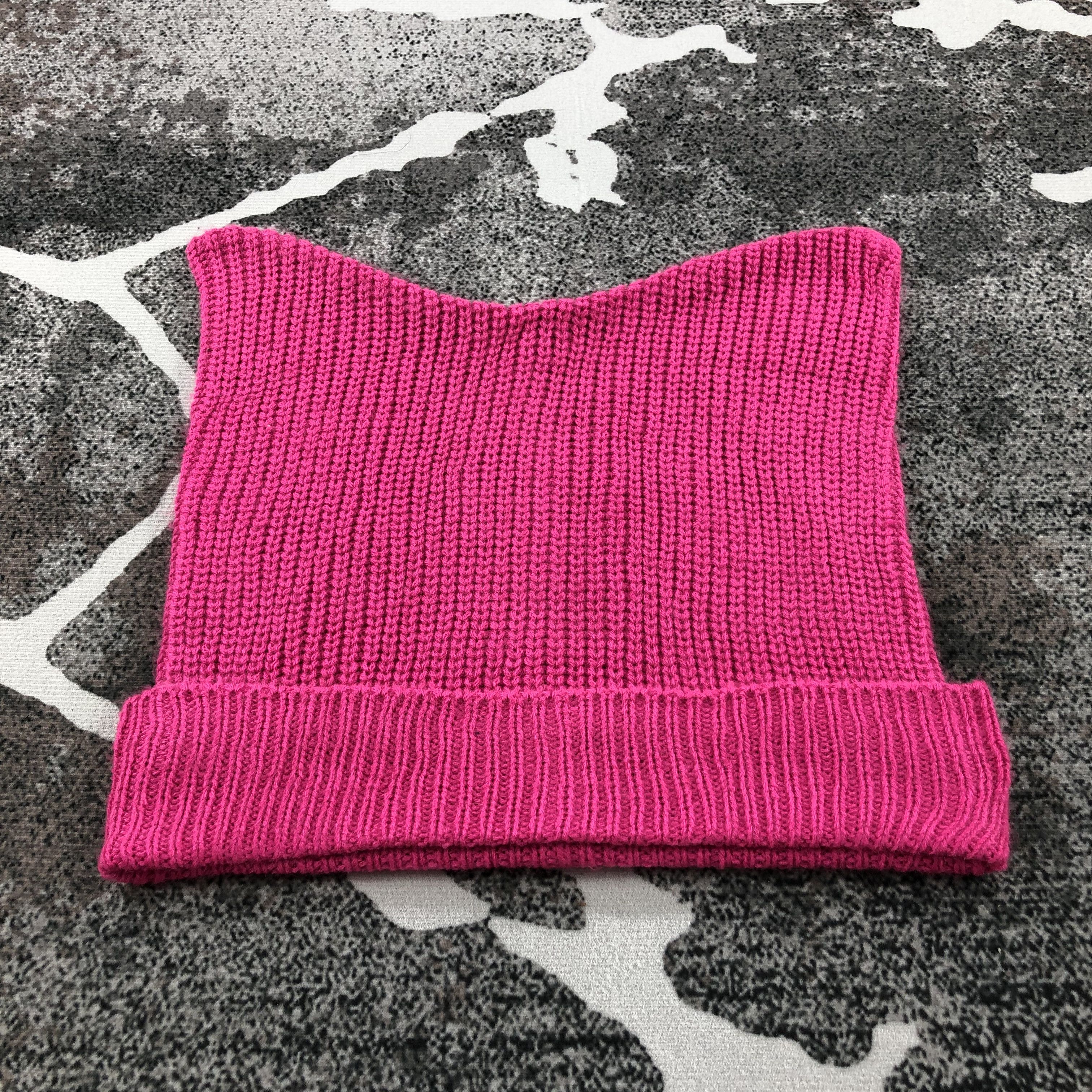 Vintage Cute Devil Ears Pink Beanie Snowcap Snow Hat B25 Size ONE SIZE - 1 Thumbnail