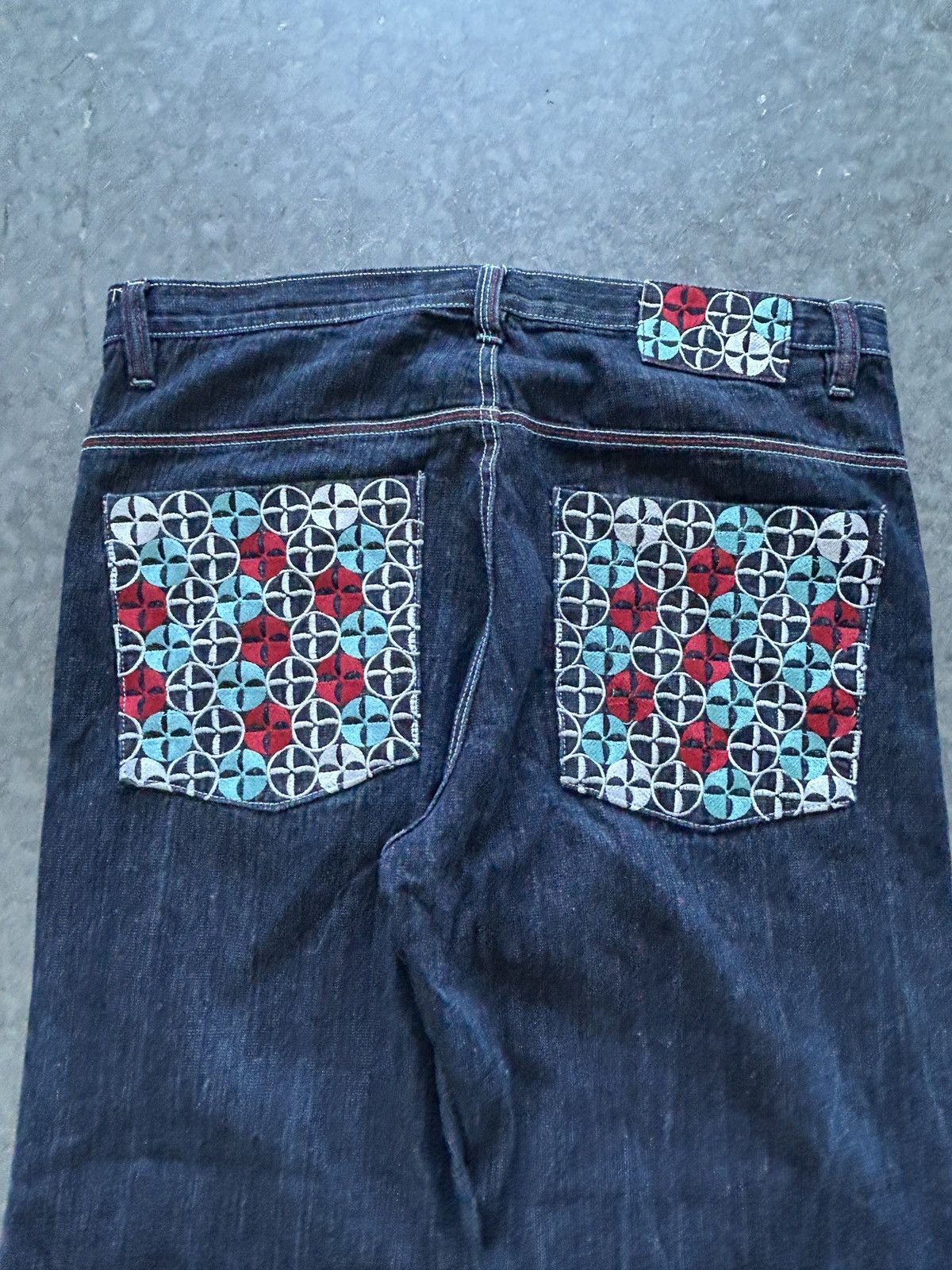JNCO Vintage Y2K PJ Mark Baggy Denim Jeans Skater Pinkman Size US 38 / EU 54 - 2 Thumbnail