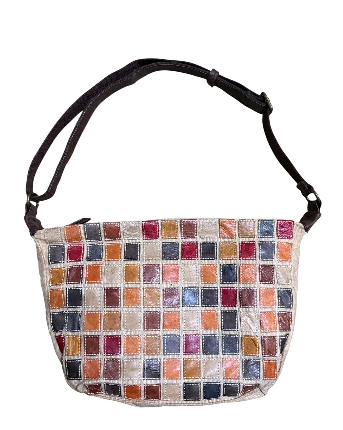 Japanese Brand Dakota Max Multicolored Patchwork Leather Crossbody Size ONE SIZE - 1 Thumbnail