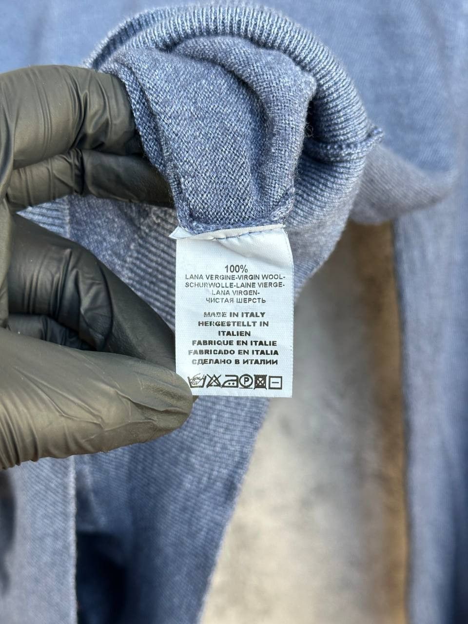 Gran Sasso Gran Sasso Lana Wool V-Neck Sweater Blue Jumper Pullover Size US M / EU 48-50 / 2 - 11 Thumbnail