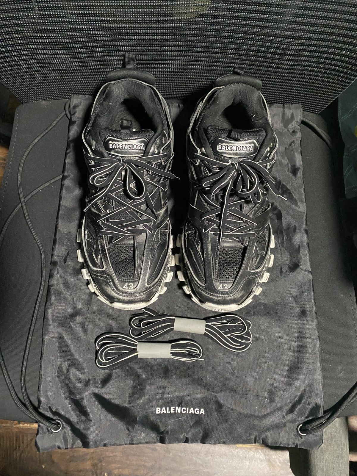 Balenciaga Faded Black Tracks Size US 10 / EU 43 - 1 Thumbnail