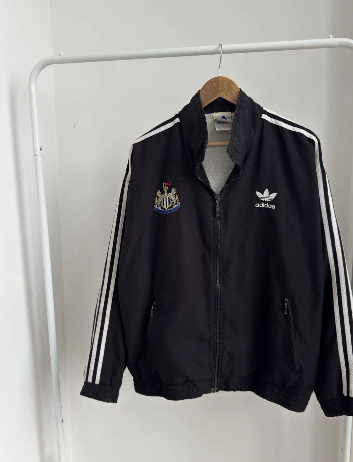 Adidas Vintage Newcastle United 90s Adidas Track Jacket Football Size US M / EU 48-50 / 2 - 2 Thumbnail