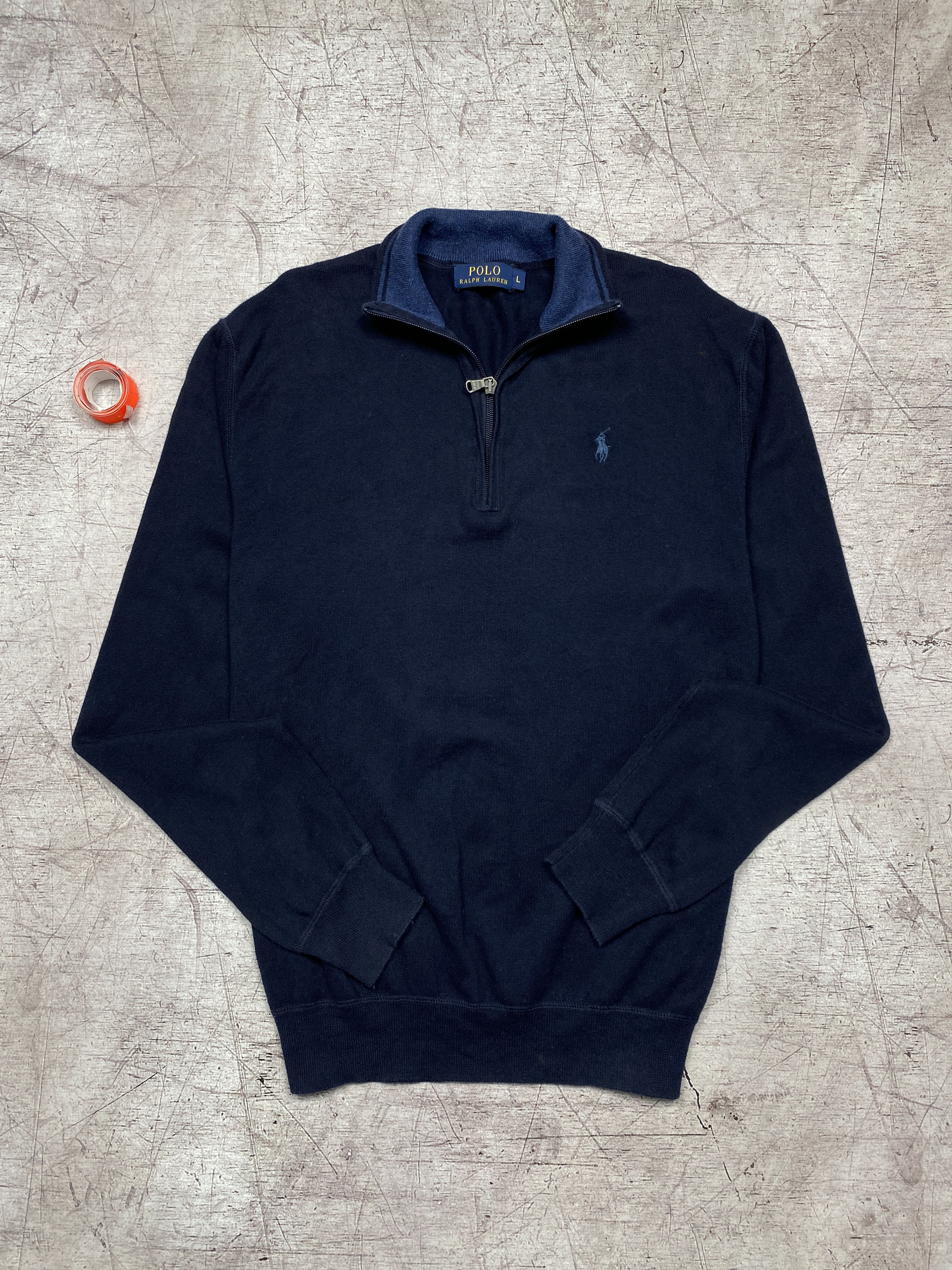 Polo Ralph Lauren Polo Ralph Lauren Vintage 1/4 Zip Knit Sweater Size US L / EU 52-54 / 3 - 1 Thumbnail