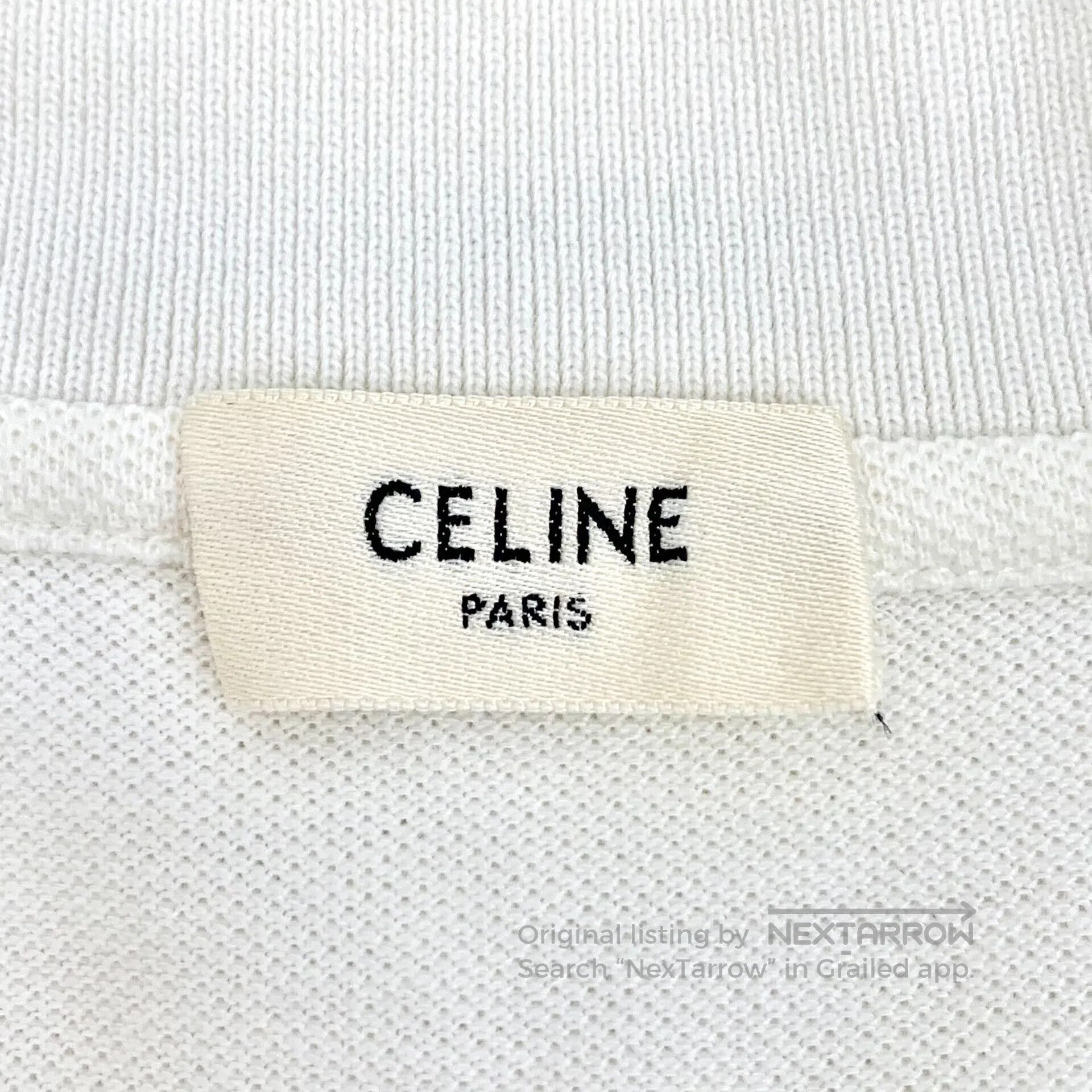 Celine CELINE White Arc de Triomphe Embroidered Cotton Notched La Size US S / EU 44-46 / 1 - 6 Thumbnail