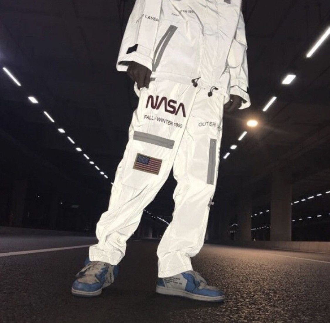 Heron Preston Iconic HERON PRESTON USA 🇺🇸 flag reflective NASA pants Size US 32 / EU 48 - 6 Thumbnail