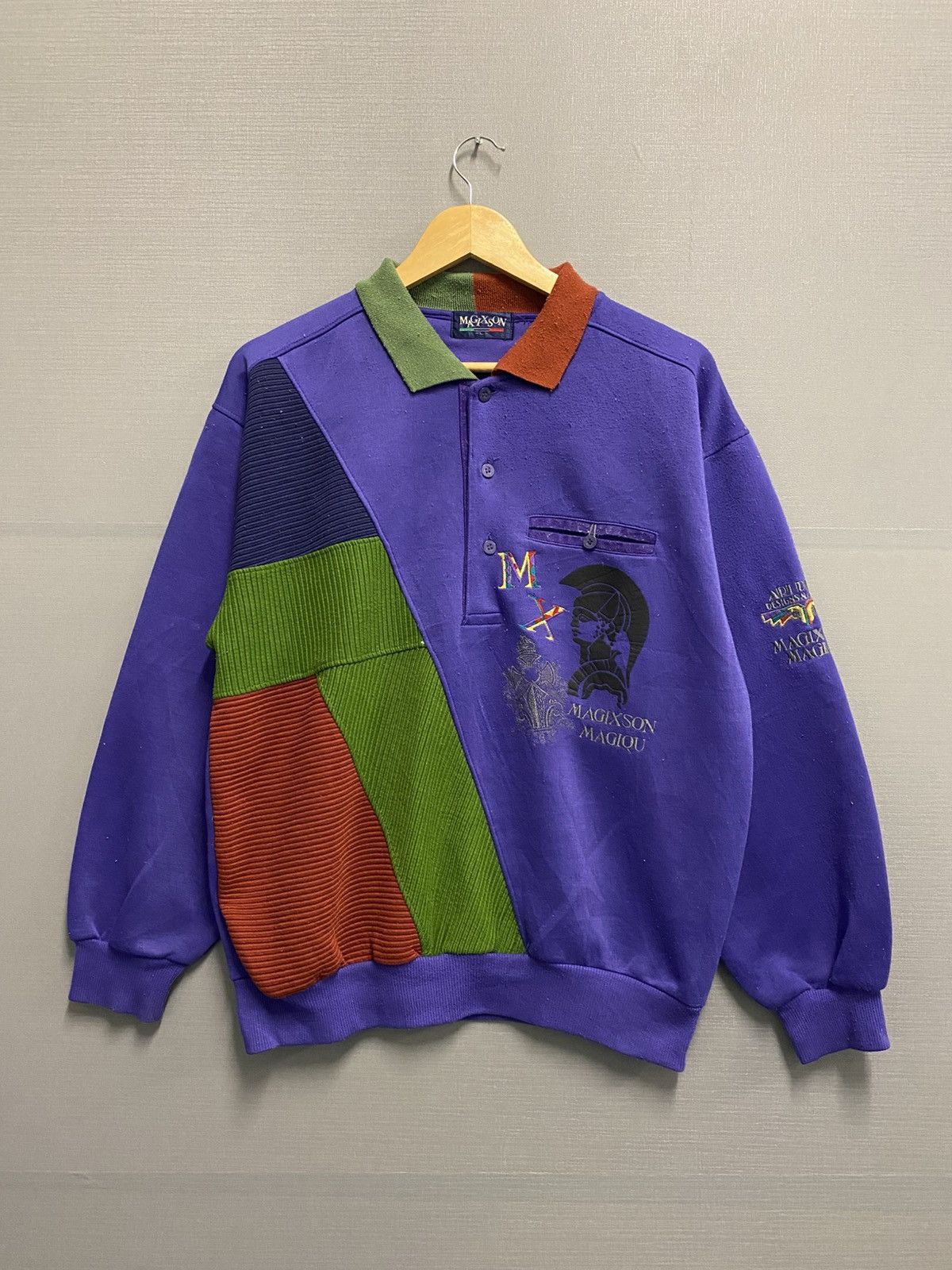 Vintage Vintge Magixson Collar Sweatshirt Size US L / EU 52-54 / 3 - 1 Thumbnail