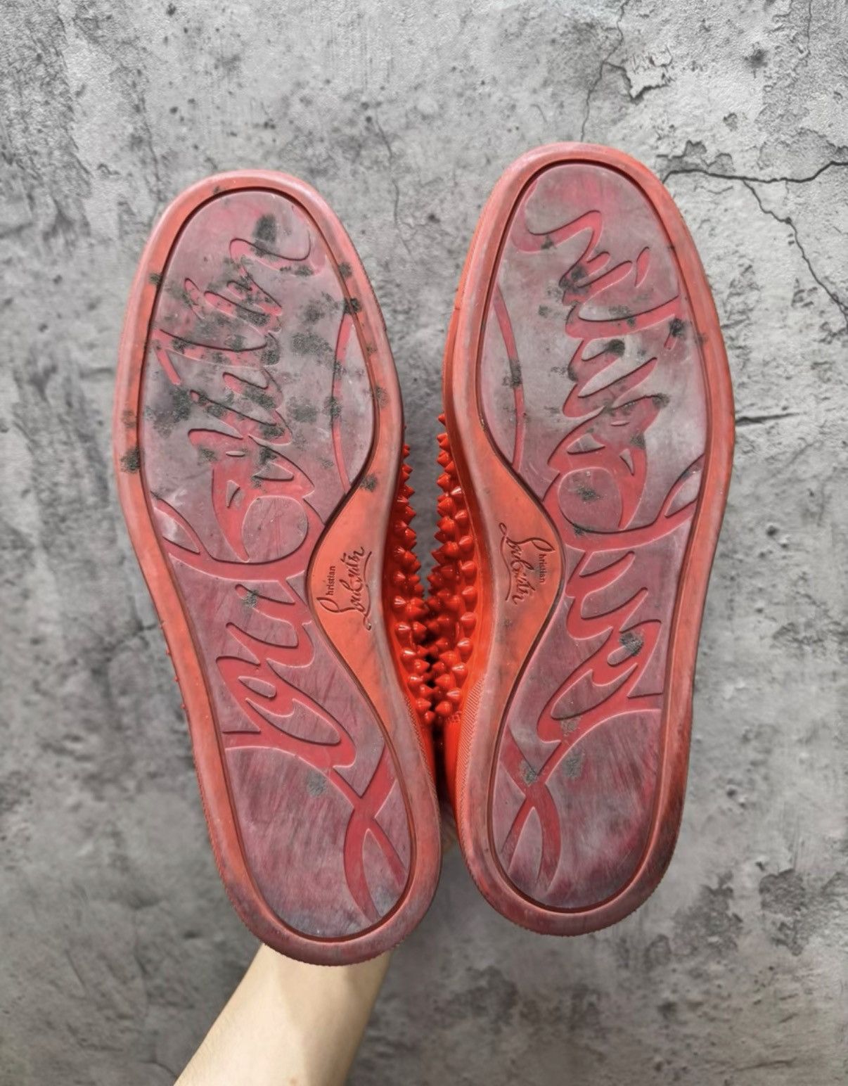 Christian Louboutin Authentic Christian Louboutin Studded High Top Sneakers K37 Size US 7.5 / EU 40-41 - 4 Thumbnail