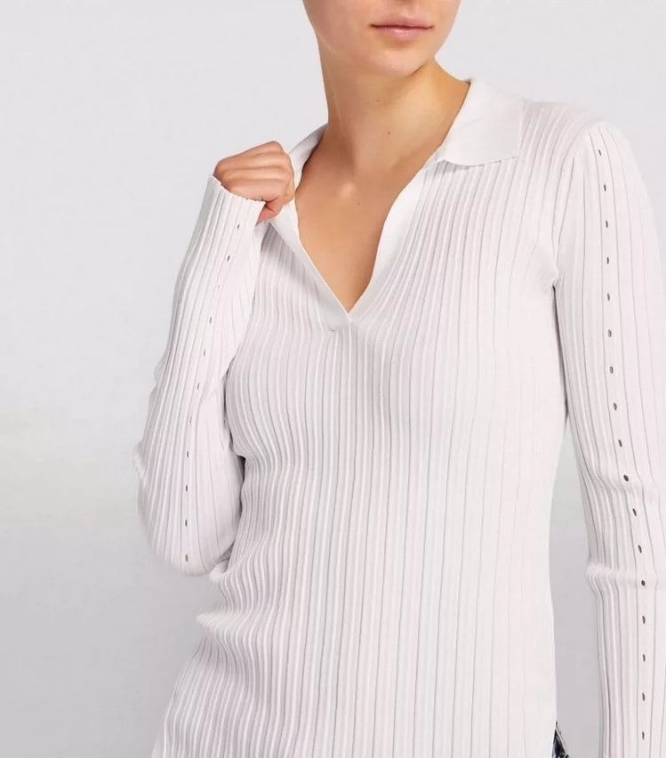 Helmut Lang HELMUT LANG White knit top Size M / US 6-8 / IT 42-44 - 9 Thumbnail