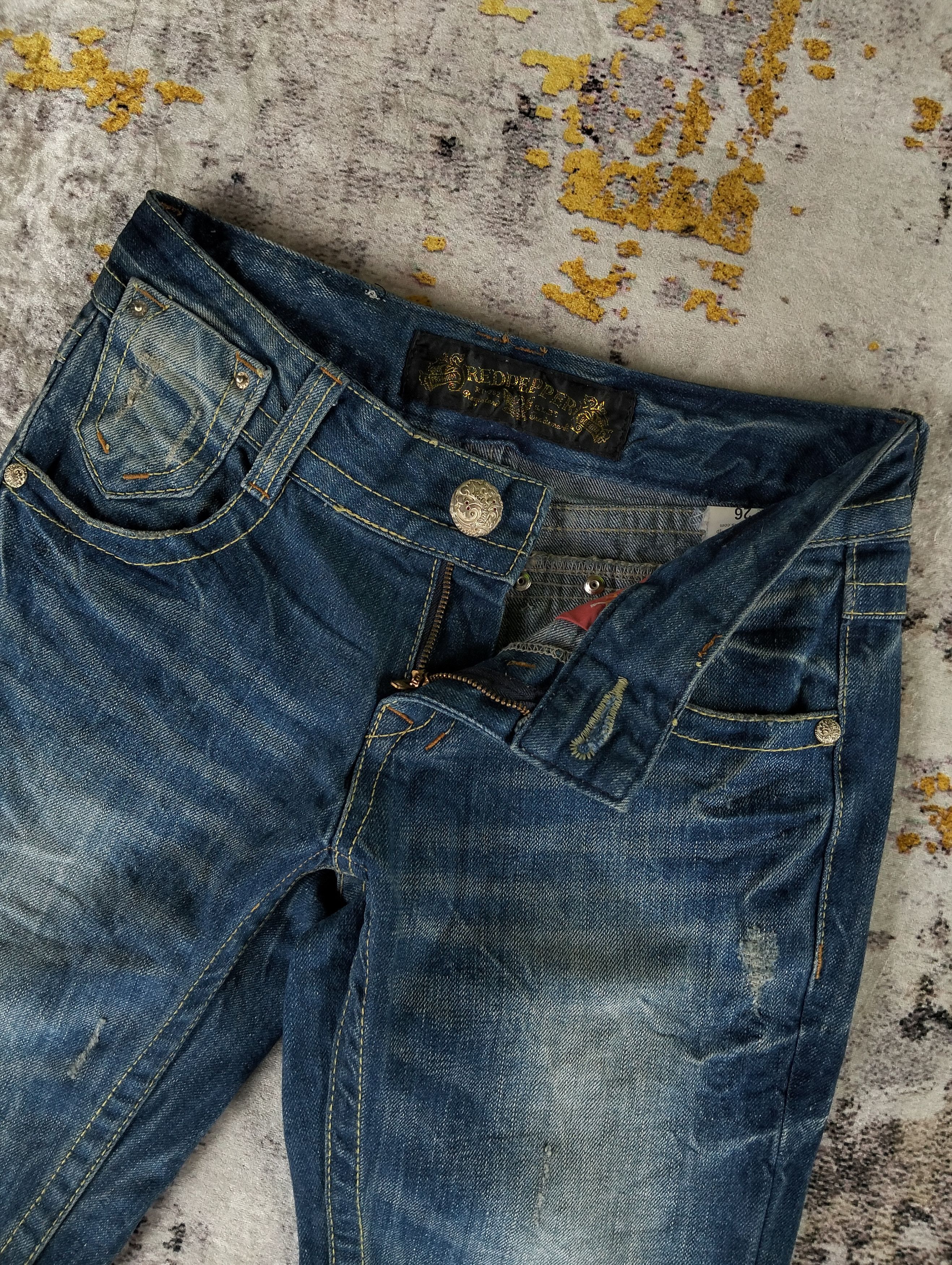 Tornado Mart Japanese Red Pepper Flared Bootcut Low Rise Jeans Size 26" / US 2 / IT 38 - 6 Thumbnail