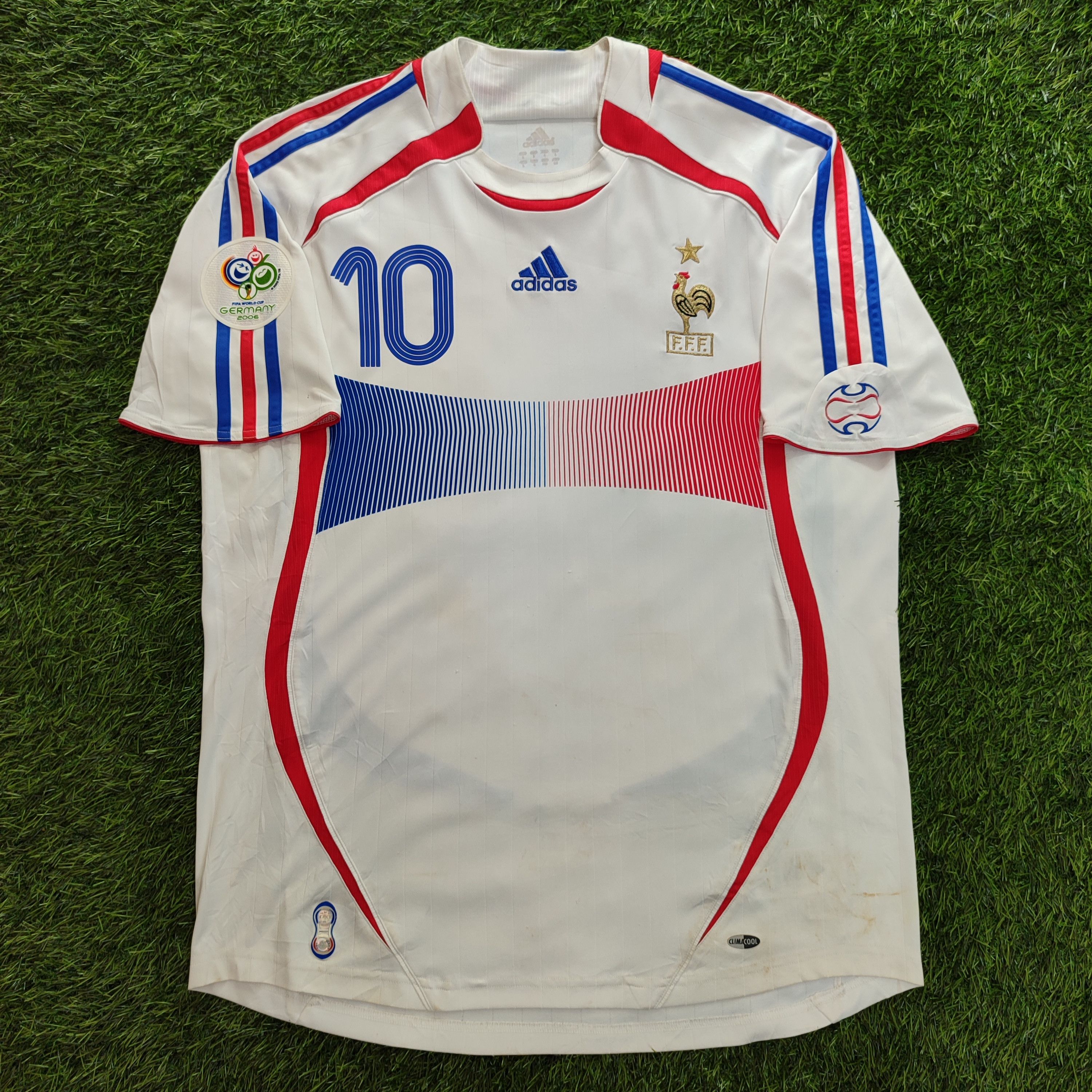 Adidas France Away World Cup 2006 Zidane #10 Soccer Jersey