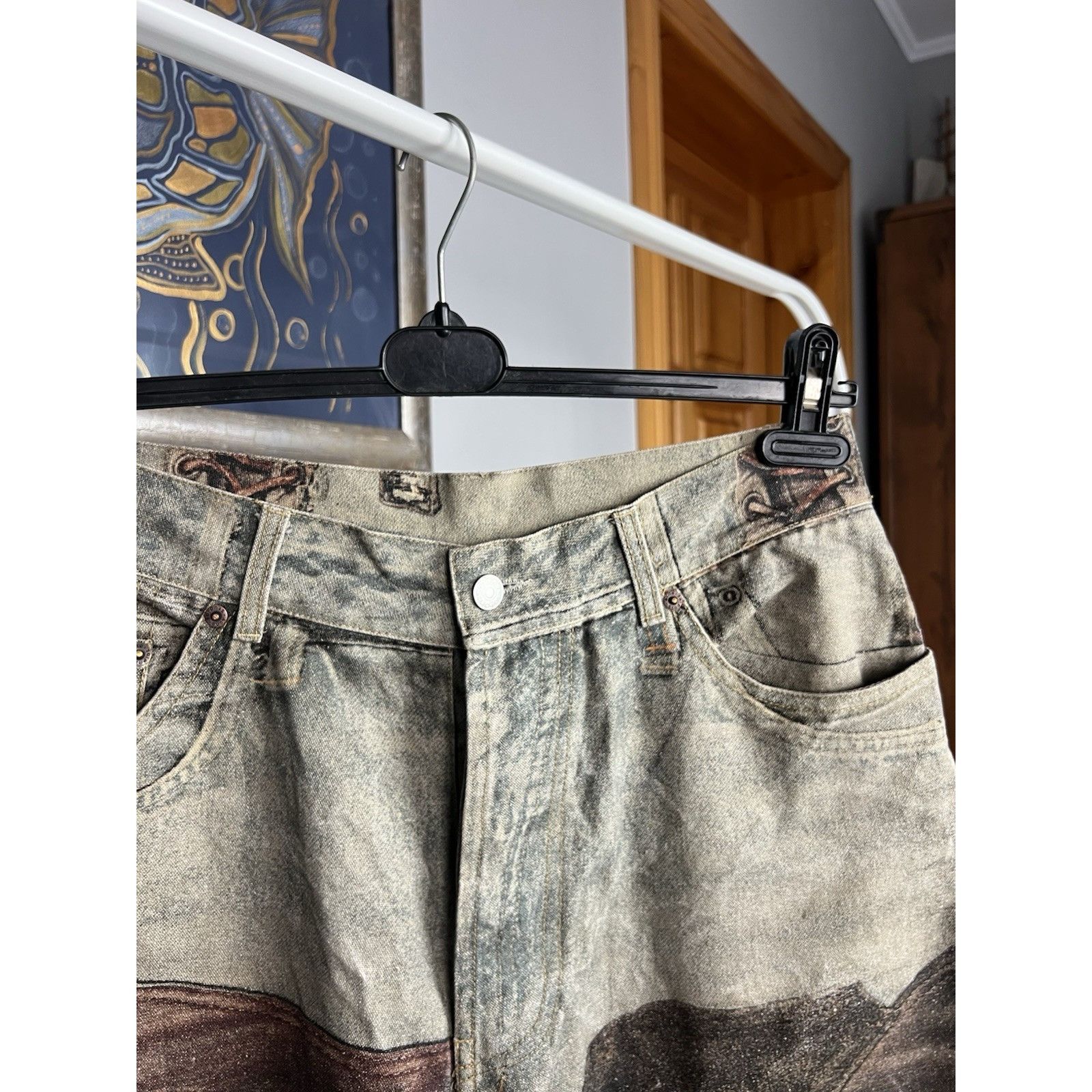 Acne Studios RARE! Acne Studios 3D Printed Patchwork Denim Baggy Loose Je Size US 32 / EU 48 - 4 Thumbnail