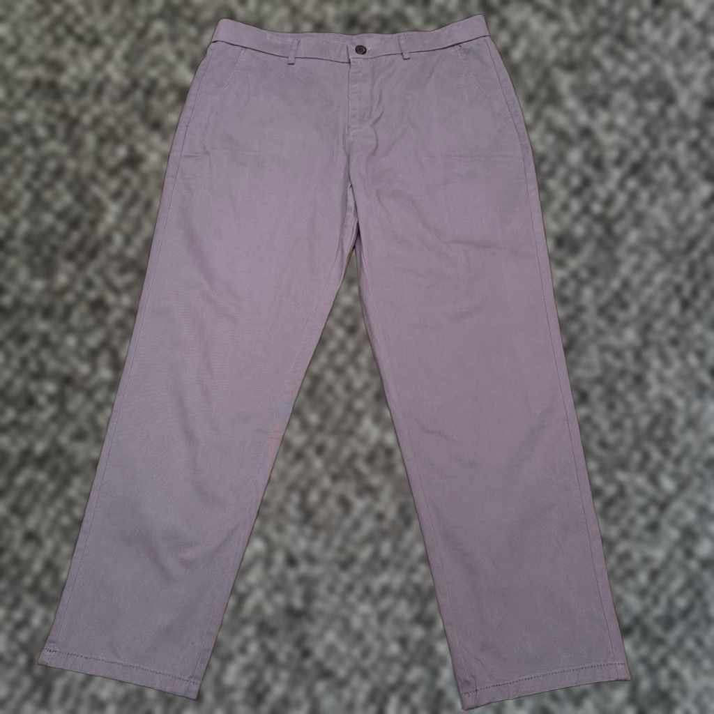 Vintage Plaid & Plain Slim Fit Pants Mens 34x28 Gray Mid Rise Stretch New Size US 34 / EU 50 - 1 Thumbnail