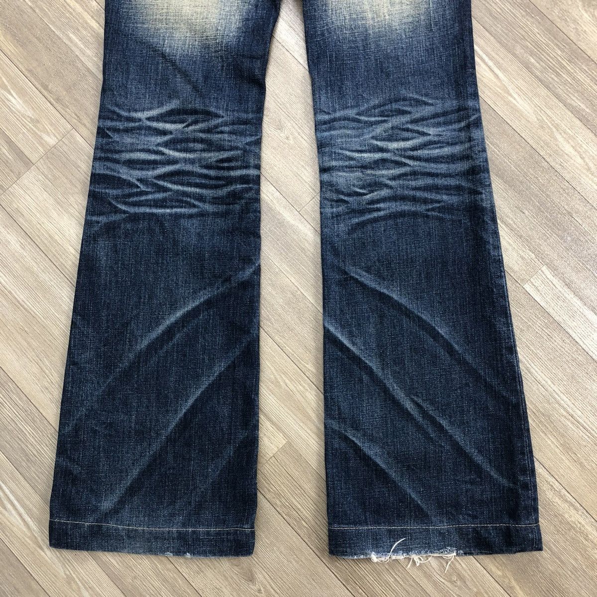 【LOLITA】AUTHENTIC DENIM SIZE29 Vintage Lolita Jeans Faded Multi Zipper Bootcut Flared Jeans