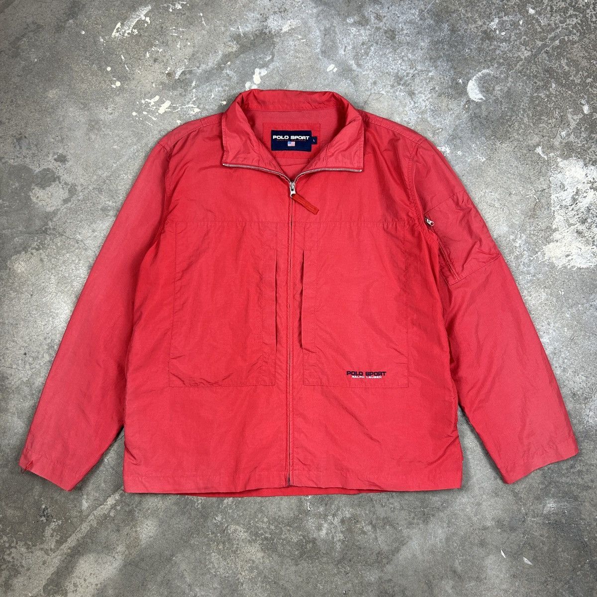 Polo Ralph Lauren × Vintage 1990s Polo Sport - Red Light Jacket Size US L / EU 52-54 / 3 - 1 Thumbnail