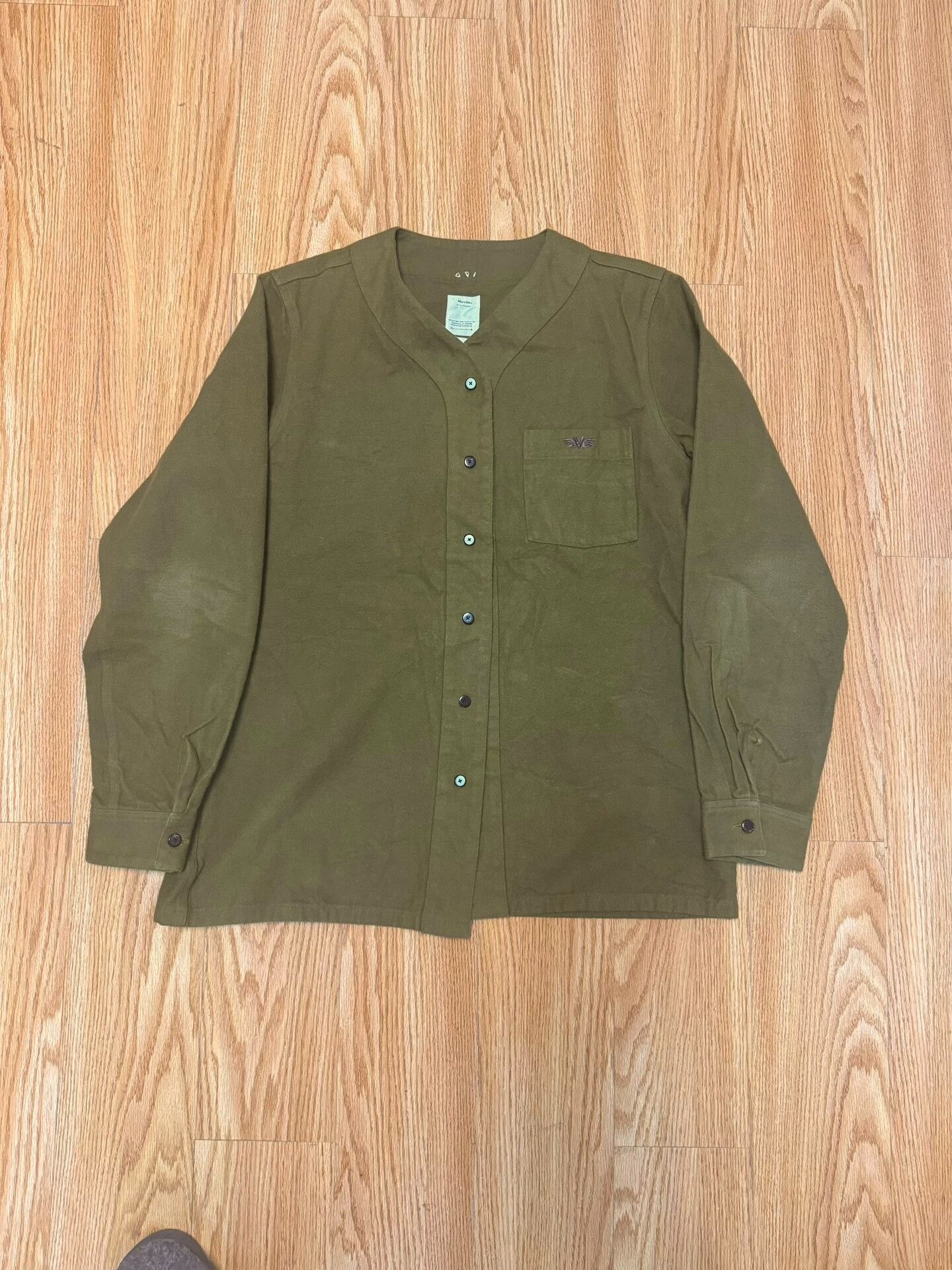 visvim free edge baseball collar shirt