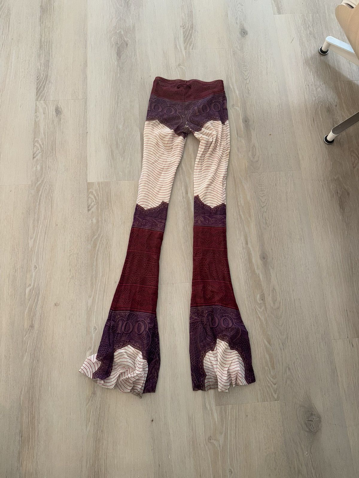 Jean Paul Gaultier Jean Paul Gaultier Purple & Burgundy 'The Cartouche' Pants Size 24" / US 00 / IT 34 - 5 Thumbnail