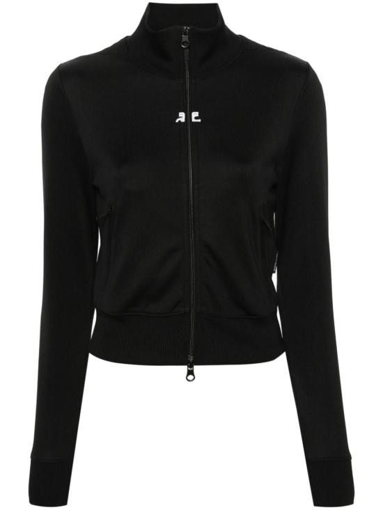 Courreges COURREGES Women Hoodies 124JVE010JS0091 9999 BLACK Size S / US 4 / IT 40 - 1 Thumbnail