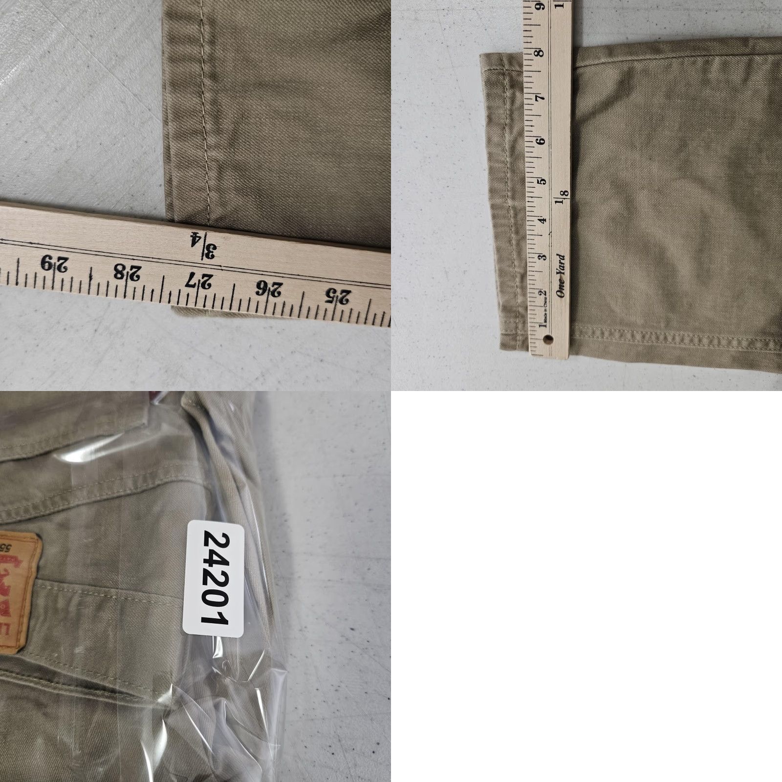 Levi's Levis Jeans Mens 33x27 Beige Straight Regular Fit Denim Pants - 100% Cotton, Zip, Five-Pocket, Regular Inseam 27 in, Vintage No, Light Wash Size US 33 - 8 Thumbnail