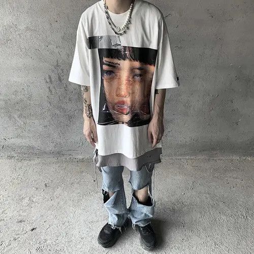 Japanese Brand Kudou Girl Graphic Collage Tee Shirt y2k retro style Size US L / EU 52-54 / 3 - 8 Thumbnail