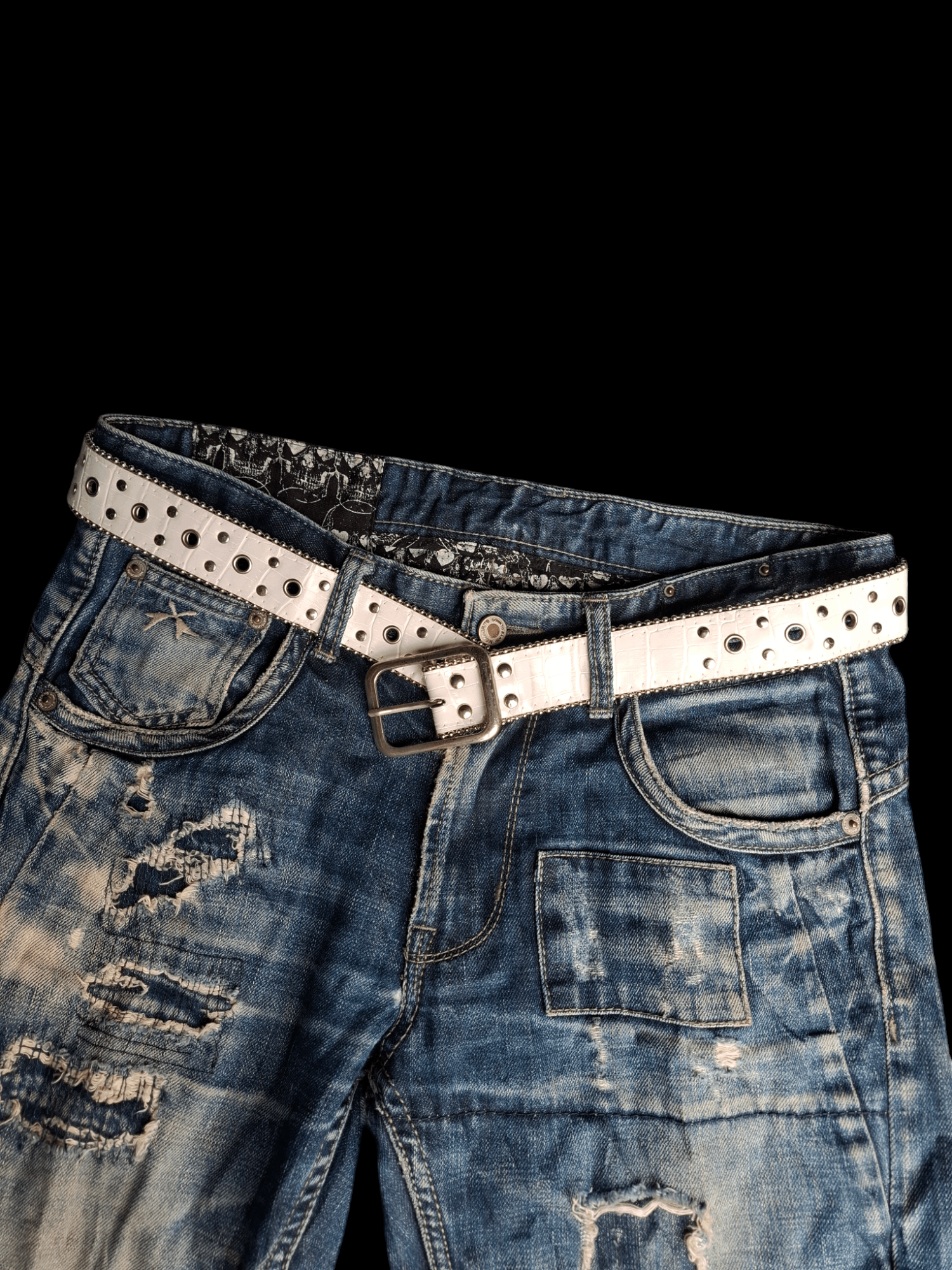 Hysteric Glamour × Japanese Brand × Vintage Vintage belts Y2k Rhinestones white pink leathers Size ONE SIZE - 2 Thumbnail