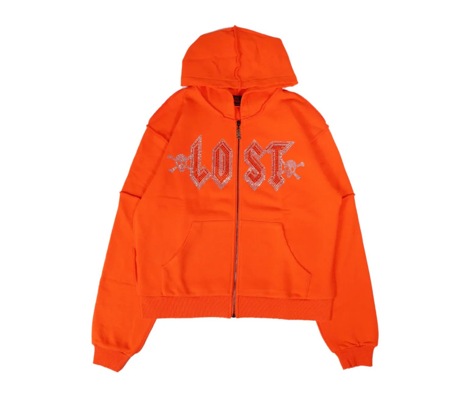 LOST INTRICACY Lost Intricacy Zip Up Orange Rhinestone Hoodie Size US L / EU 52-54 / 3 - 1 Preview
