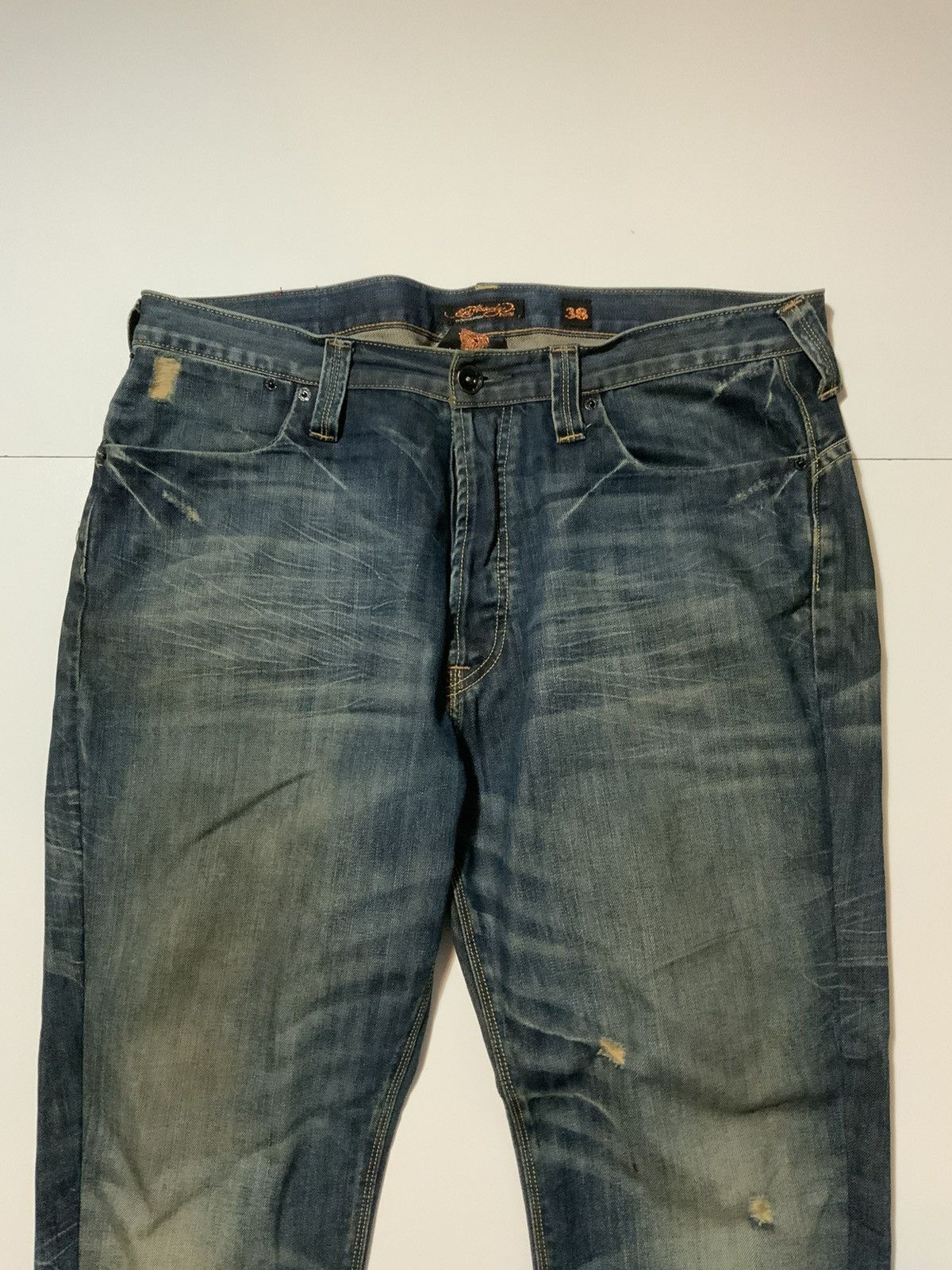Ed Hardy Y2K Ed Hardy Audigier 2009 Button Fly Baggy Denim Jeans Size US 38 / EU 54 - 6 Thumbnail