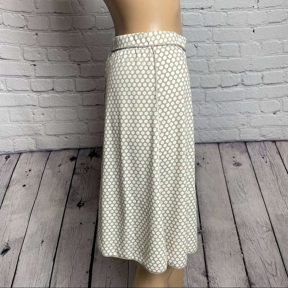 Other NWT New Max Studio Beige White Polka Dot Skirt Size L Size 34" / US 12 / IT 48 - 5 Thumbnail