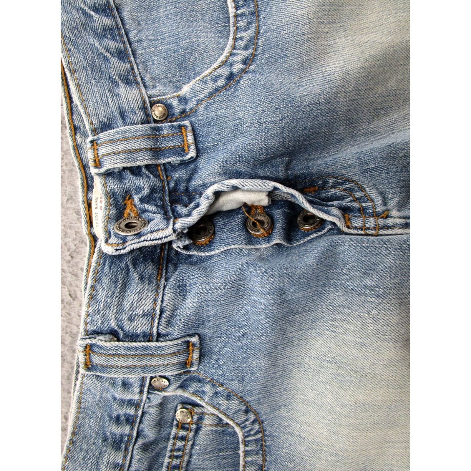 Denime VINTAGE HYDRAULIC Denim Shorts Woman Size 10 Button Fly 5-Pocket High Rise Blue Casual Size 32" / US 10 / IT 46 - 4 Thumbnail