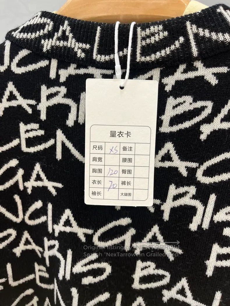 Balenciaga Balenciaga Thin Full Barrage Woolen Sweater Size US XS / EU 42 / 0 - 5 Thumbnail